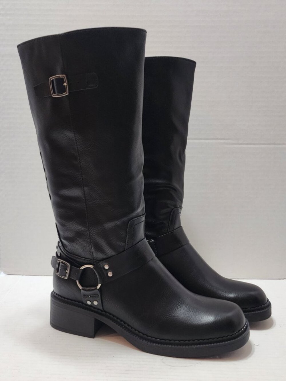 New Frye and Co. Maeve Stacked Heel Motorcycle Boots - Size 9